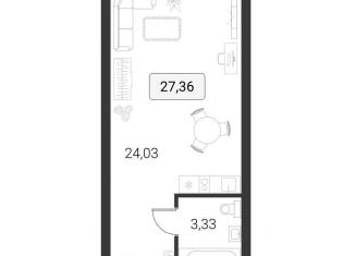 Продается квартира студия, 27.4 м2, Москва, метро Яхромская