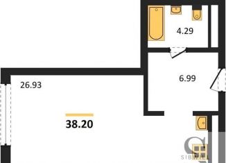 Продажа квартиры студии, 38.2 м2, Новосибирск, улица Аэропорт, 88, ЖК Авиатор