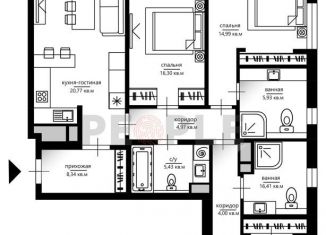 Продается четырехкомнатная квартира, 104.8 м2, Москва, Багратионовский проезд, 5, станция Фили