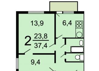 Продаю 2-комнатную квартиру, 38.5 м2, Москва, Конаковский проезд, 6к2, метро Водный стадион