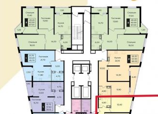 Продаю 2-комнатную квартиру, 68.8 м2, Краснодар, улица имени В.Н. Мачуги, 166лит1/3, ЖК Сказка Град