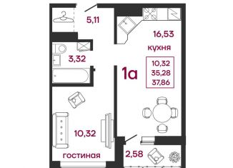 Продаю 1-ком. квартиру, 37.9 м2, Пензенская область, улица Баталина, 31