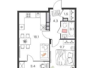 Продаю однокомнатную квартиру, 40.1 м2, Нижегородская область