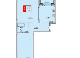 Продам 2-комнатную квартиру, 78 м2, Тверь