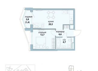 Продам 1-ком. квартиру, 43.9 м2, Москва, район Лефортово