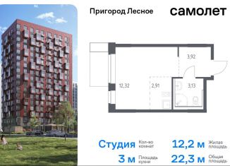 Продаю квартиру студию, 22.3 м2, деревня Мисайлово, микрорайон Пригород Лесное, к14.1