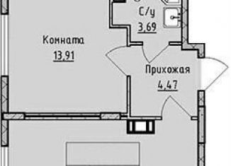 Продаю однокомнатную квартиру, 42 м2, деревня Малое Верево, улица Кутышева, 9к2