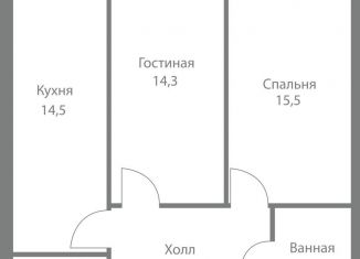 Двухкомнатная квартира на продажу, 61 м2, Москва, станция Немчиновка