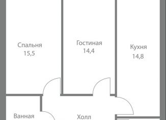 Продаю 2-ком. квартиру, 62.3 м2, Москва, станция Немчиновка