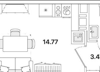 Продается квартира студия, 22.8 м2, Санкт-Петербург, метро Академическая