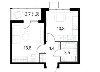 Продажа 1-комнатной квартиры, 34.3 м2, Москва, станция Молжаниново, Ленинградское шоссе, 228к4