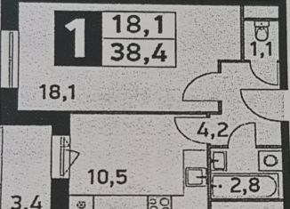 1-ком. квартира на продажу, 37 м2, Москва, Нововладыкинский проезд, 1к4, станция Окружная