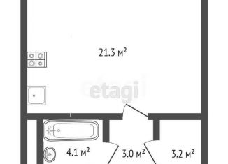 Продаю однокомнатную квартиру, 31.6 м2, Московский, улица Никитина, 11к5, ЖК Первый Московский