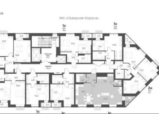 Продается 2-ком. квартира, 58.1 м2, Новосибирск, ЖК Дежнёв, улица имени генерал-майора А.Н. Рожкина, 13