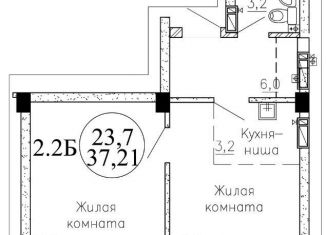 Продам 2-комнатную квартиру, 37.2 м2, Новосибирск, Озёрная улица, ЖК Крымский