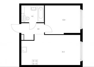 Продаю 1-ком. квартиру, 41.4 м2, Москва, метро Багратионовская