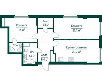 Продается 2-ком. квартира, 75.6 м2, Самара, метро Российская