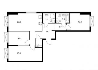 Продам 3-комнатную квартиру, 80.9 м2, Москва, Бабушкинский район