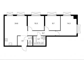 Продам 3-комнатную квартиру, 74.1 м2, Москва, Бабушкинский район