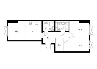 Продается трехкомнатная квартира, 62.7 м2, Москва, Бабушкинский район