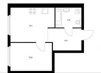 Продаю 1-ком. квартиру, 35.1 м2, Москва, метро Багратионовская