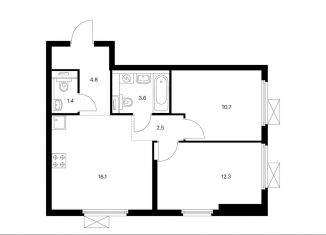 Продажа двухкомнатной квартиры, 51.4 м2, Москва, метро Владыкино