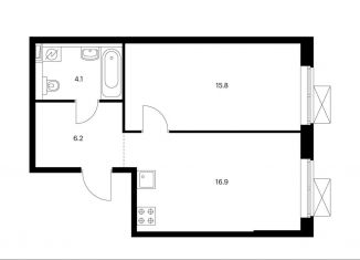 Продам 1-комнатную квартиру, 43 м2, Москва, метро Нагатинская, 2-й Нагатинский проезд, 2/2к2