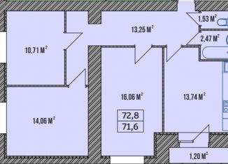 3-комнатная квартира на продажу, 72.3 м2, деревня Крутые Выселки, Мичуринская улица, 234