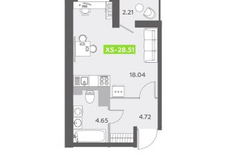 Квартира на продажу студия, 28.5 м2, Санкт-Петербург, ЖК Аквилон Залив