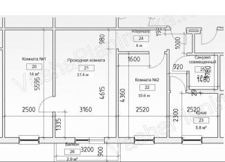 Продается 3-комнатная квартира, 56.4 м2, Самара, Аэродромная улица, 22, метро Гагаринская