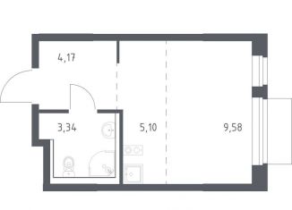 Продаю квартиру студию, 22.2 м2, деревня Мисайлово, Молодёжный бульвар