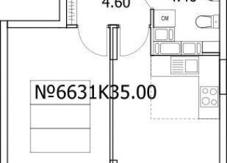1-ком. квартира на продажу, 35 м2, Люберцы, Солнечная улица, 2, ЖК Облака 2.0
