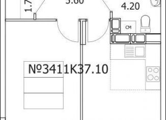 Продам 1-комнатную квартиру, 37.1 м2, Люберцы, Солнечная улица, 2, ЖК Облака 2.0