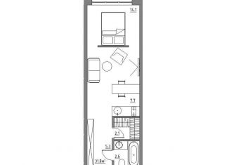 Продается квартира студия, 31.8 м2, Видное