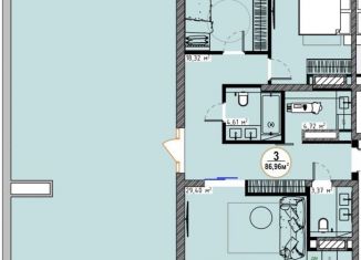2-комнатная квартира на продажу, 87 м2, Махачкала, ЖК Новая Пальмира, Газпромная улица, 15к2