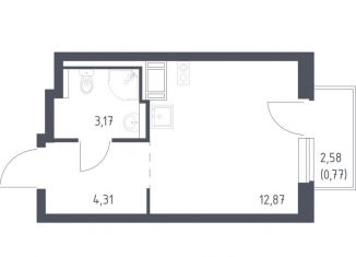 Продается квартира студия, 21.1 м2, Виллозское городское поселение