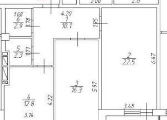 Продается 2-ком. квартира, 68.3 м2, Ростов-на-Дону, проспект 40-летия Победы, 63/17с1, ЖК Сокол Град