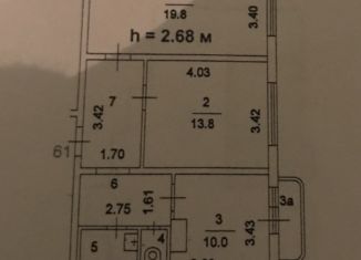 Продажа 2-ком. квартиры, 57.8 м2, Москва, улица Борисовские Пруды, 16к6, метро Борисово