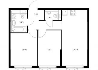 Продается 2-ком. квартира, 49.1 м2, Москва, район Очаково-Матвеевское