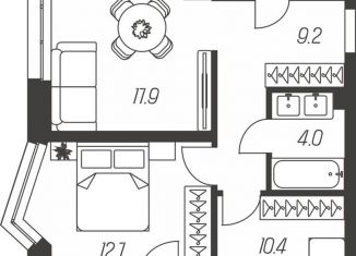 Продается 2-комнатная квартира, 61.8 м2, Тула, Центральный территориальный округ, улица Михеева, 9