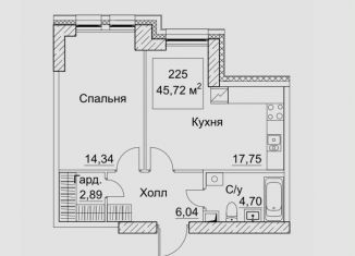 Продаю однокомнатную квартиру, 46.7 м2, Москва, 2-й Хорошёвский проезд, 7с1В, метро Беговая