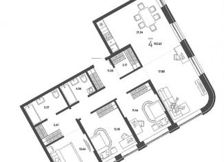 Продам 4-комнатную квартиру, 102.6 м2, Новосибирск, метро Заельцовская