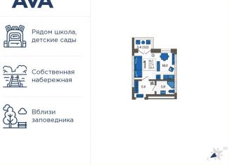 Однокомнатная квартира на продажу, 28.4 м2, Сочи, улица Искры, 88лит5, ЖК Летний