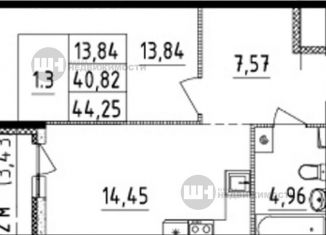 1-ком. квартира на продажу, 40.8 м2, Санкт-Петербург, метро Лесная, Белоостровская улица, 10к2