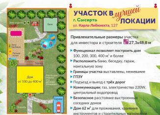 Продам участок, 1301 сот., Сысерть, улица Карла Либкнехта, 127