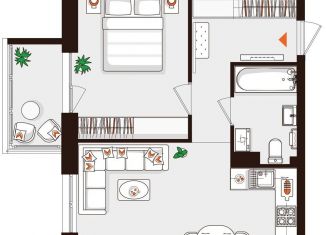 1-комнатная квартира на продажу, 43.1 м2, Сестрорецк