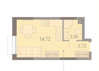 Продажа квартиры студии, 21.6 м2, Москва, метро Селигерская