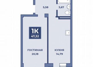 Продажа 1-ком. квартиры, 47.3 м2, Дагестан