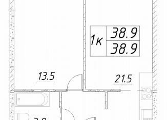 Продается однокомнатная квартира, 38.9 м2, Звенигород, 3-й микрорайон, к6