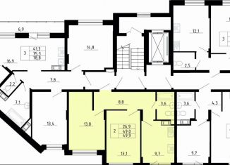 Продам 2-комнатную квартиру, 48.1 м2, деревня Скотное, Рождественская улица, 2